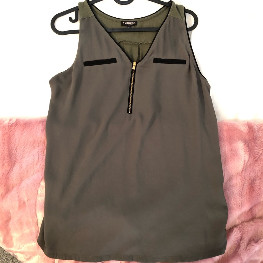 Green dress tank